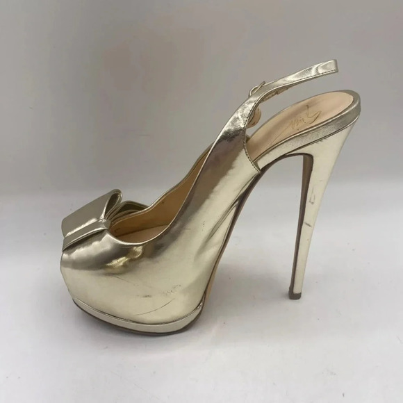 Giuseppe Zanotti Sharon 105‎ Gold Mirror Pumps Womens Size 36 US 6 - Picture 6 of 10